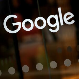 Google logo on a building