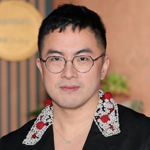 NEW YORK, NEW YORK - NOVEMBER 17: Bowen Yang attends the "Wicked: For Good!" New York premiere at David Geffen Hall on November 17, 2025 in New York City. (Photo by Dia Dipasupil/WireImage)