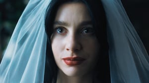 Camila Morrone as Rachel Harkin in Something Very Bad Is Going to Happen.