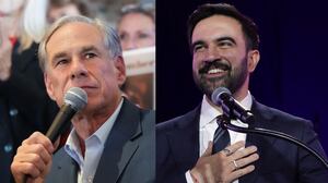 Greg Abbott and Zohran Mamdani.