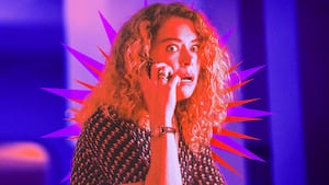A photo illo illustration of Tatiana Maslany in Maximum Pleasure Guaranteed.