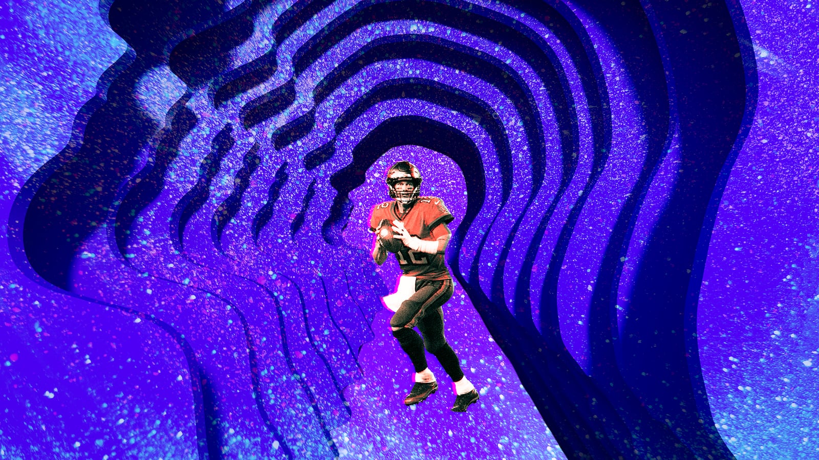 A photo illustration of football quarterback Tom Brady.