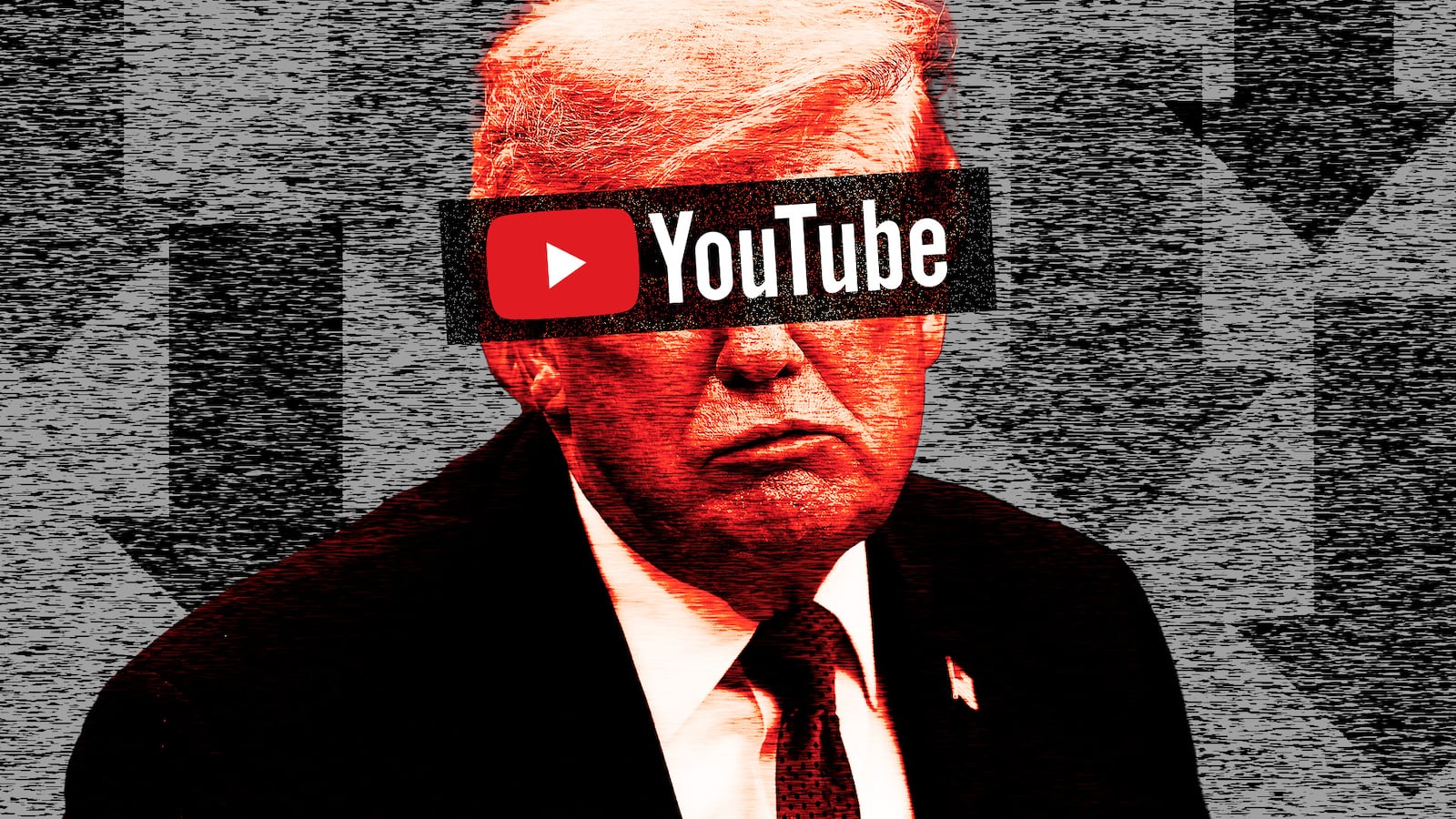 Donald Trump and the Youtube logo
