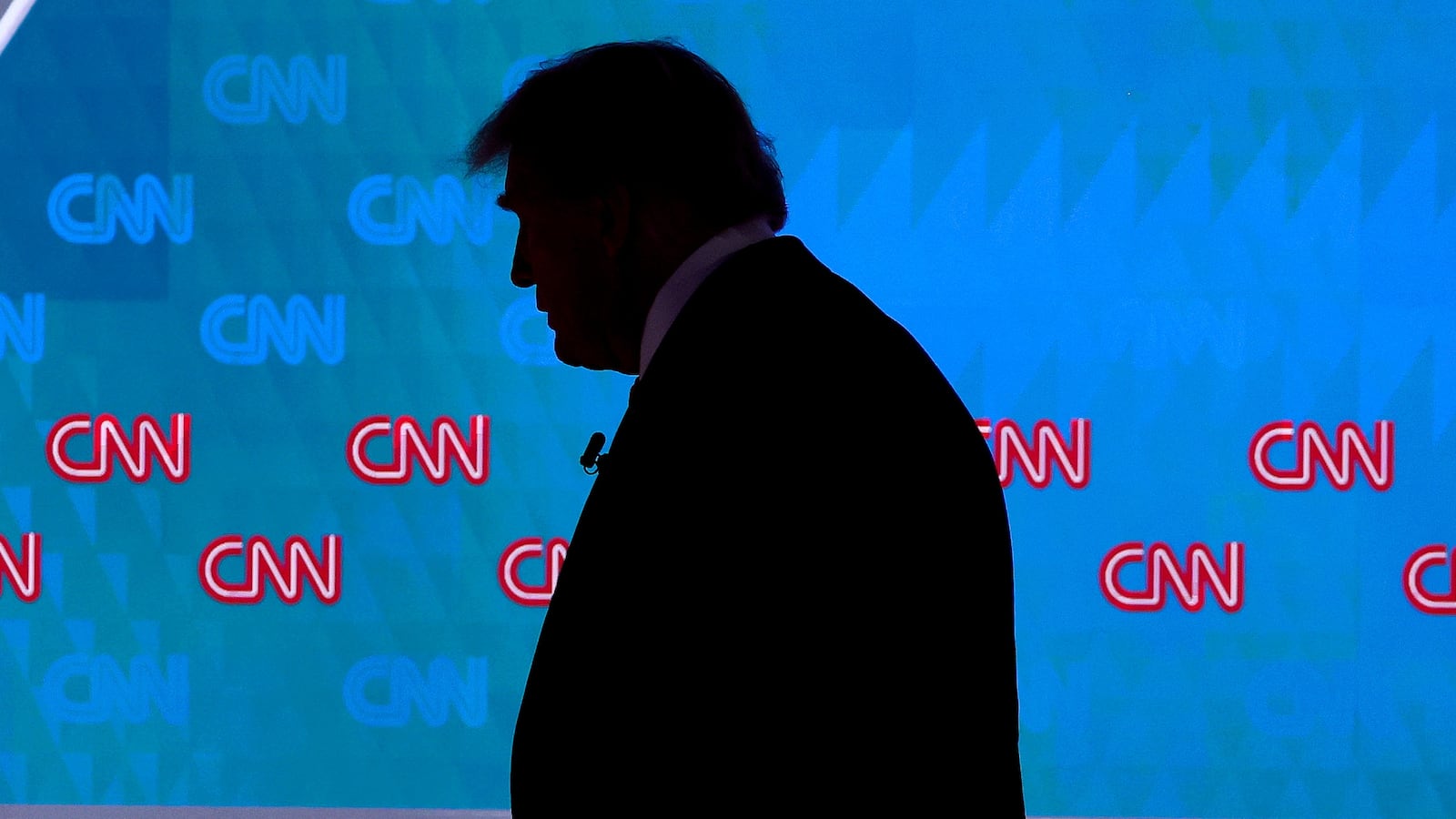ATLANTA, GEORGIA - JUNE 27: Republican presidential candidate, former U.S. President Donald Trump walks off the stage during a break in the CNN Presidential Debate at the CNN Studios on June 27, 2024 in Atlanta, Georgia. Former President Trump and U.S. President Joe Biden are facing off in the first presidential debate of the 2024 campaign. (Photo by Justin Sullivan/Getty Images)