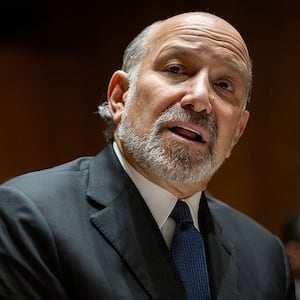 WASHINGTON DC, UNITED STATES - FEBRUARY 10: Secretary of Commerce Howard Lutnick testifies at a Senate Committee on Appropriations, Subcommittee on Commerce, Justice, Science, and Related Agencies hearing on broadband, in Washington, DC on February 10, 2026. (Photo by Nathan Posner/Anadolu via Getty Images)