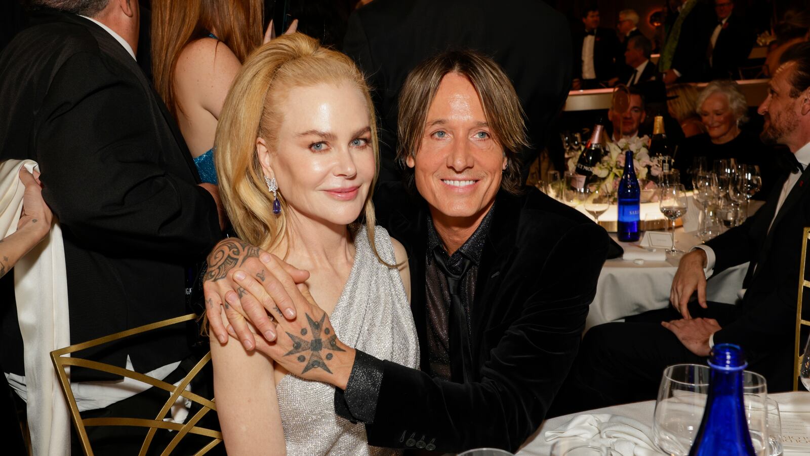 Nicole Kidman and Keith Urban attend the 82nd Annual Golden Globe Awards at The Beverly Hilton on January 05, 2025 in Beverly Hills, California.