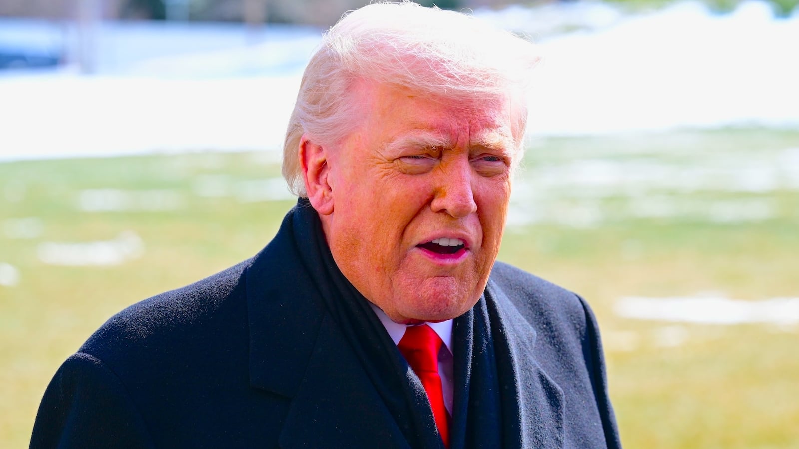 President Donald Trump speaks to reporters before departing the White House in Washington, United States, on January 27, 2026.