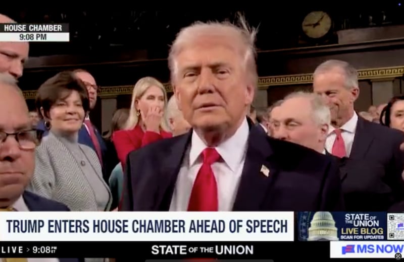 Trump had an off day, hair-wise.