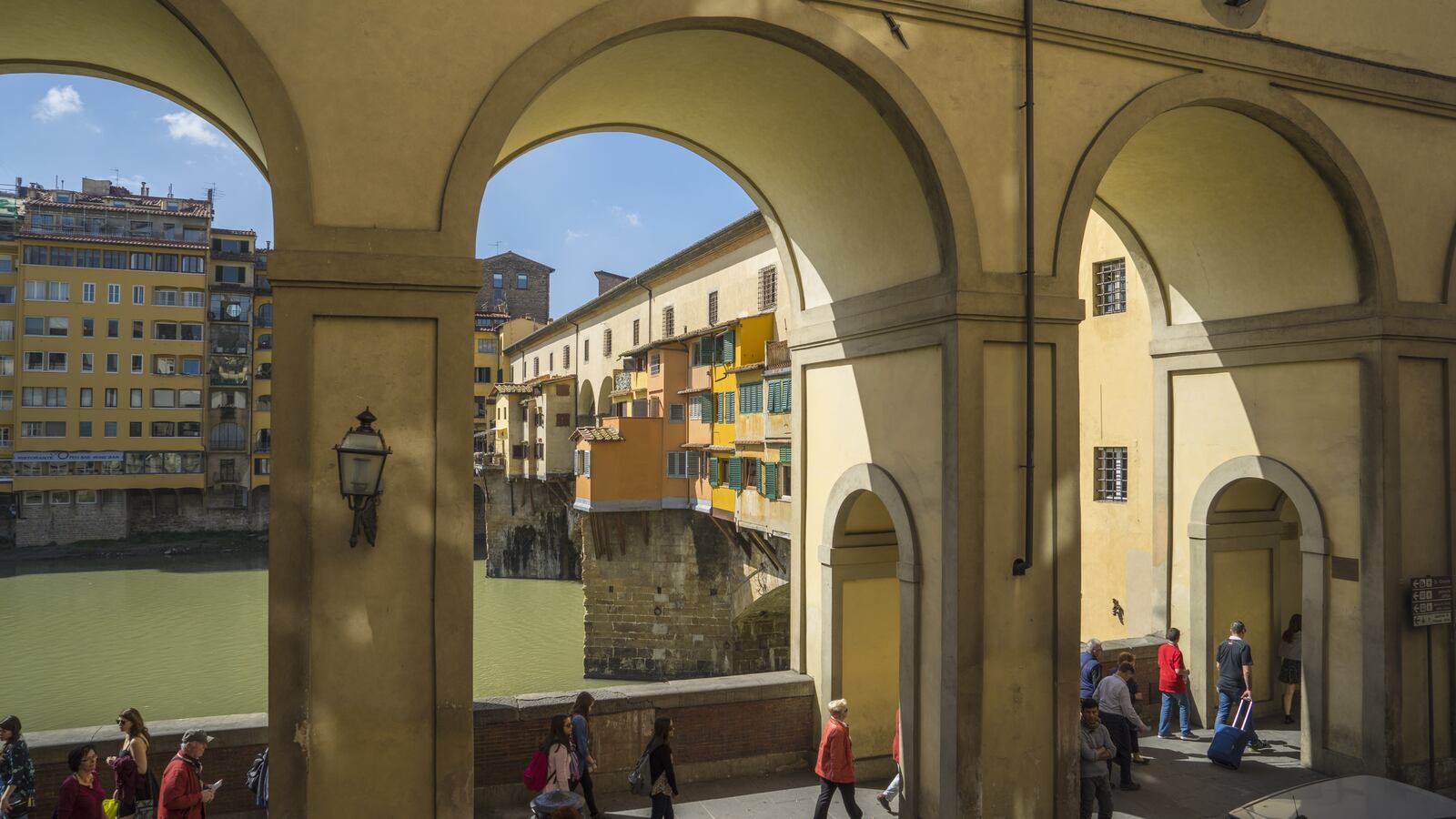 The Vasari Corridor in Florence.