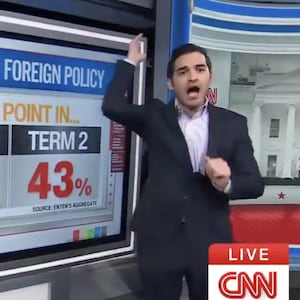 Harry Enten discussing Trump's improving Foreign Policy numbers