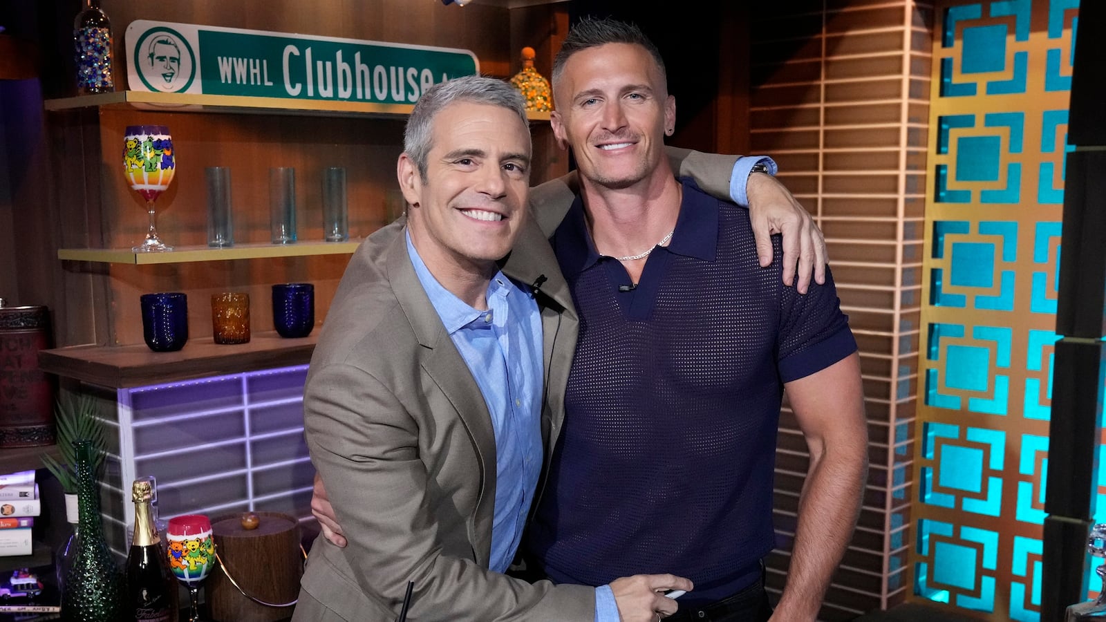 WATCH WHAT HAPPENS LIVE WITH ANDY COHEN -- Episode 20114 -- Pictured: (l-r) Andy Cohen, John Hill -- (Photo by: Charles Sykes/Bravo via Getty Images)