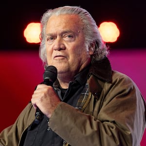 Steve Bannon, pictured in December 2025, claimed sending ICE to airports was the perfect training for the midterms.