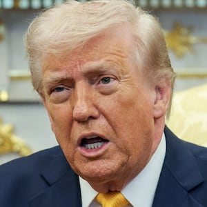 U.S. President Donald Trump speaks during a meeting with Japanese Prime Minister Sanae Takaichi (not pictured) in the Oval Office at the White House in Washington, D.C., U.S., March 19, 2026. REUTERS/Evelyn Hockstein