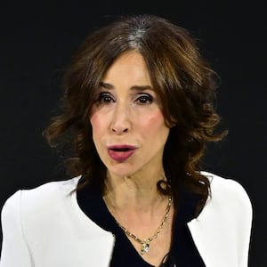 Left: New York Times Chief Executive Officer Meredith Kopit Levien; Right: President Donald Trump