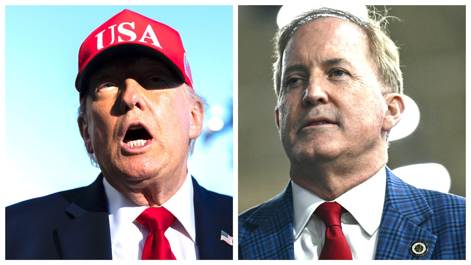 Donald Trump and Ken Paxton.