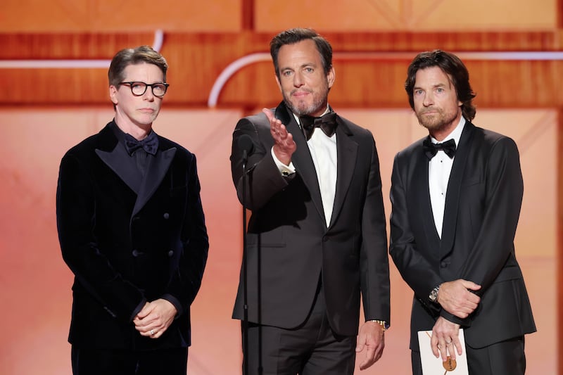 Sean Hayes, Will Arnett and Jason Bateman at the 83rd Annual Golden Globes 2026