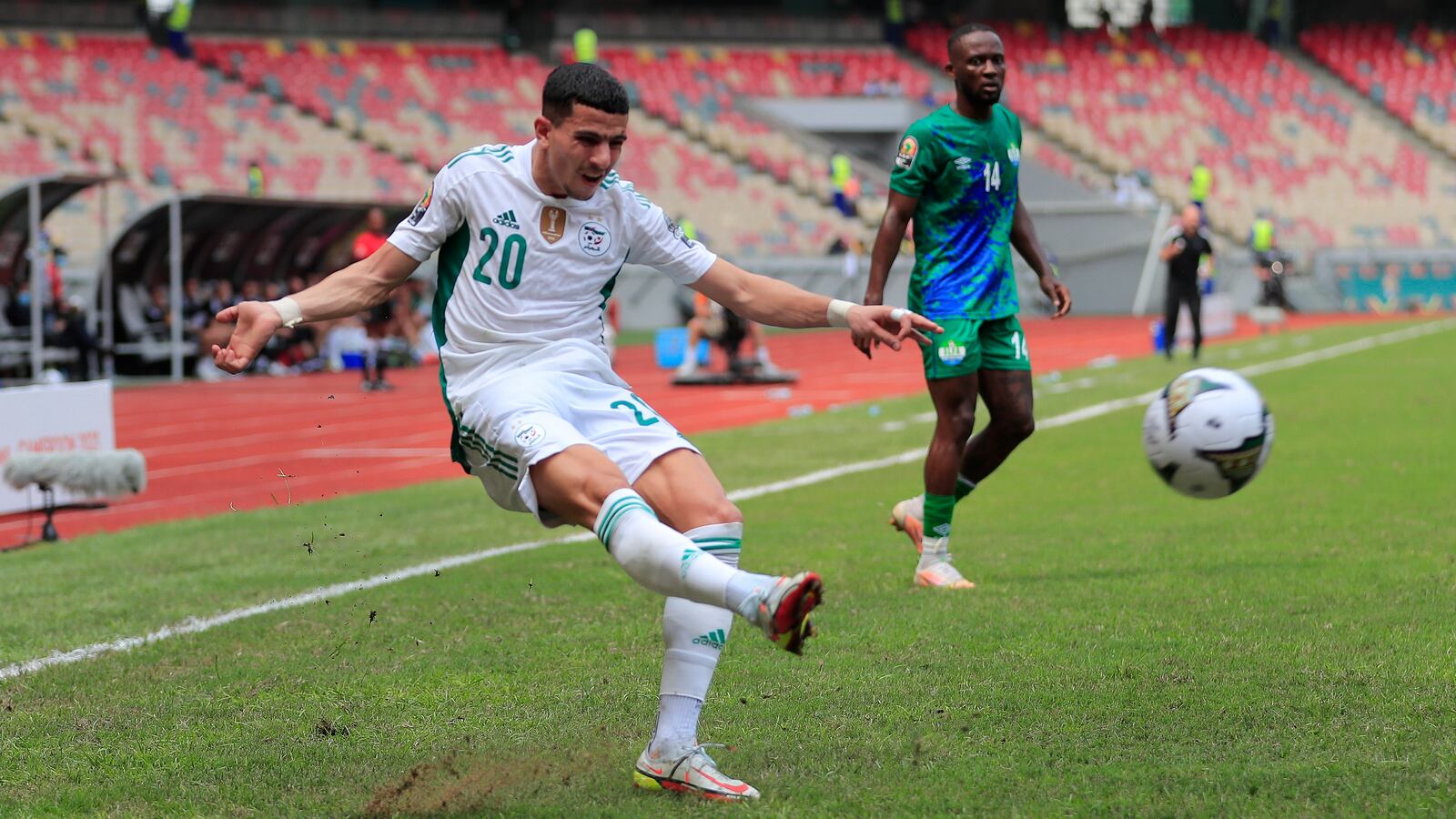 Youcef Atal in action in Algeria v Sierra Leone match
