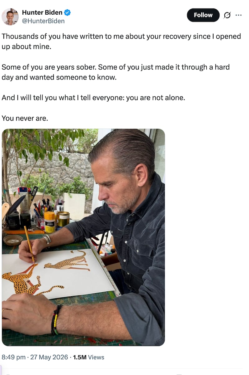 Hunter Biden X Post