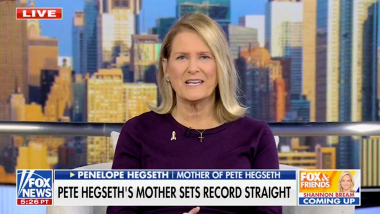 Penelope Hegseth appears on Fox & Friends on December 4, 2024.