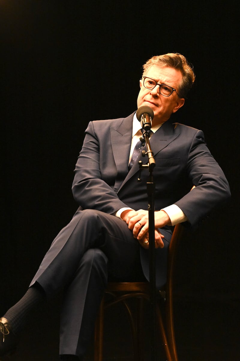 The Late Show with Stephen Colbert during Thursday’s May 21, 2026 show. Photo: Scott Kowalchyk ©2026 CBS Broadcasting Inc. All Rights Reserved.