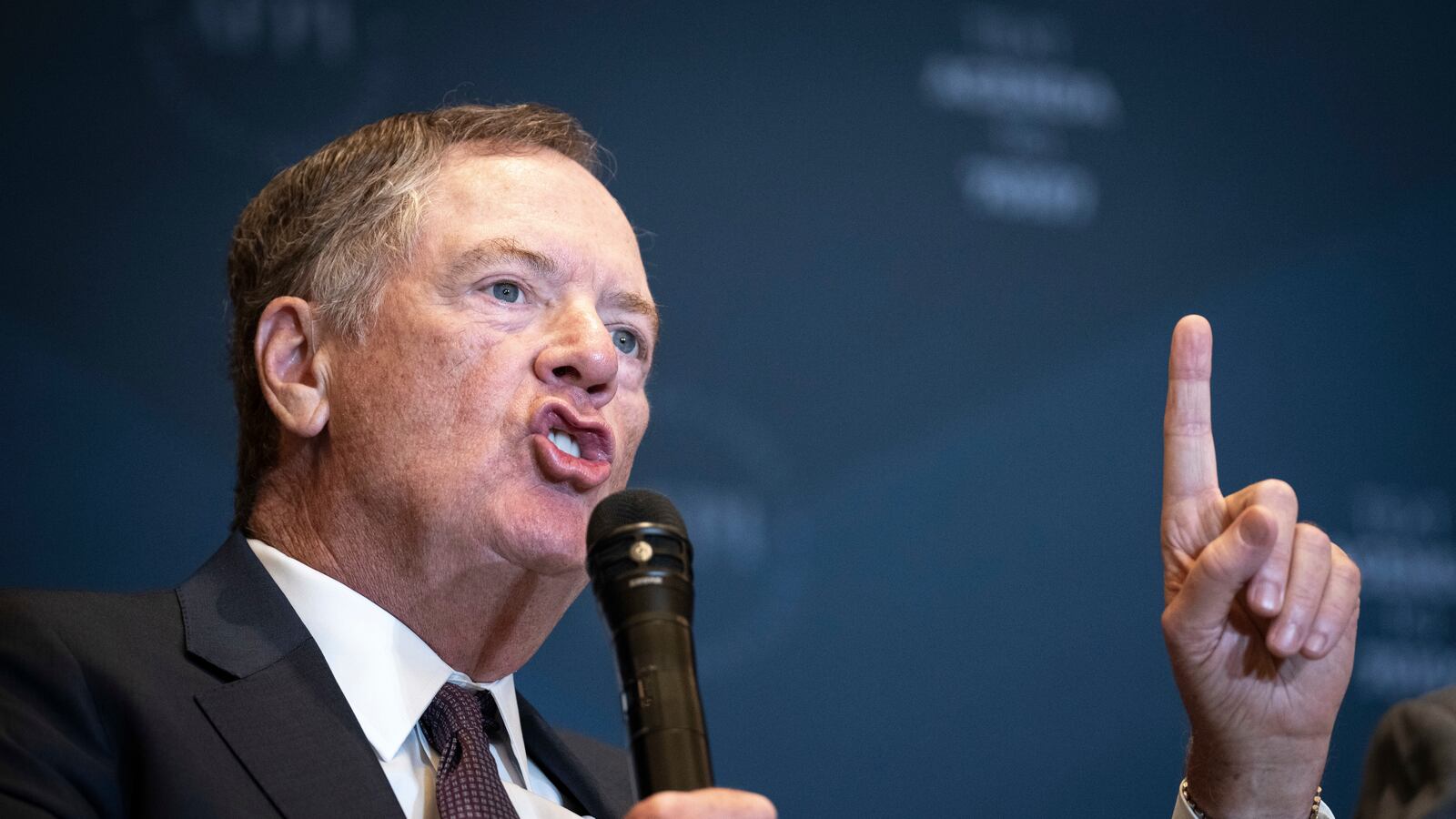 Former U.S. Trade Representative Robert Lighthizer speaks during a panel discussion on the economy during the America First Agenda Summit, at the Marriott Marquis Hotel on July 26, 2022 in Washington, DC.