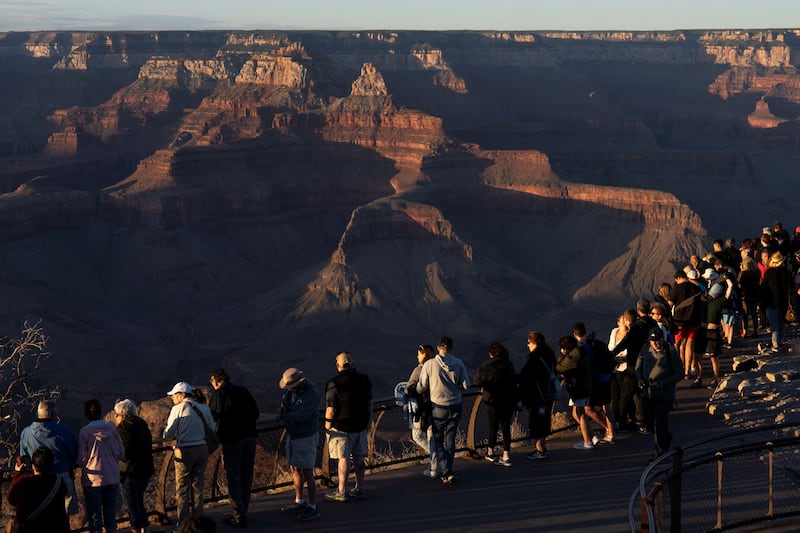 Around five million people visit the Grand Canyon each year.