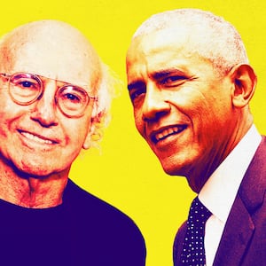 Larry David and Barack Obama