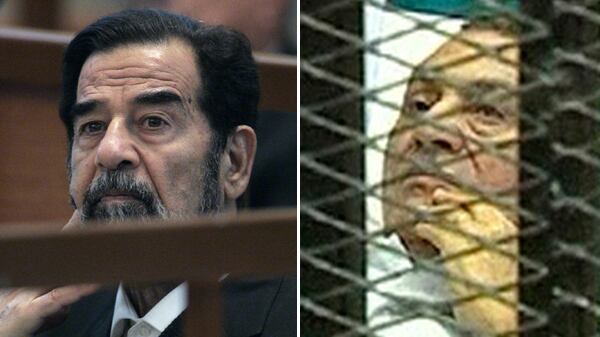 articles/2011/08/04/hosni-mubarak-trial-egypt-s-lessons-from-iraq/saddam-vs-mubarak-trials-dehghanpisheh-teaser_nvrigb