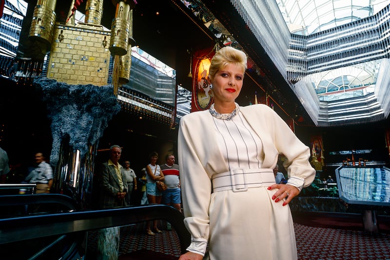 Ivana Trump, Donald Trump's first wife, in lobby of Trump Casino in Atlantic City, 1987.