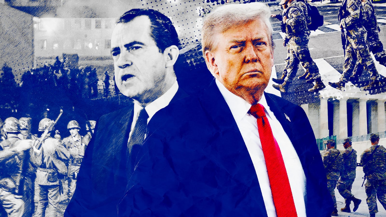 Richard Nixon, Donald Trump and the National Guard.