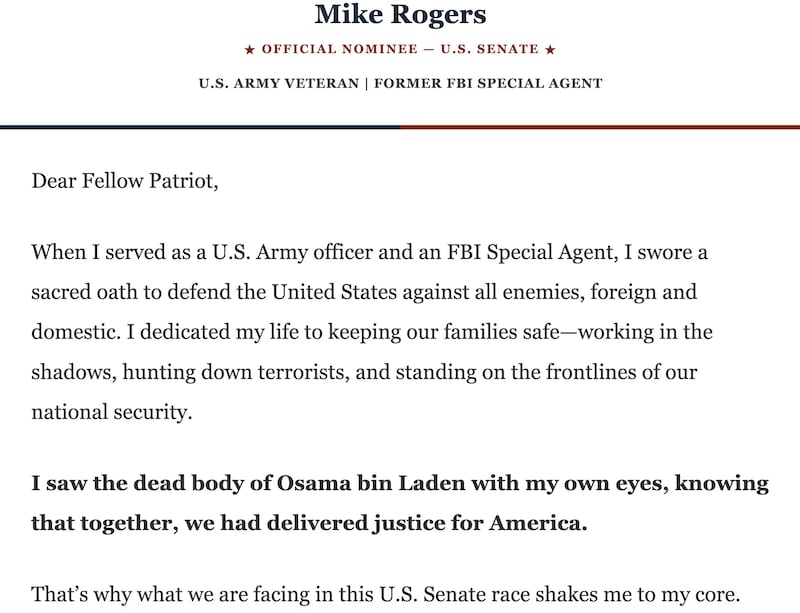 Straight Arrow News reporter Azi Paybarah shared this fundraising email from Mike Rogers, which he sent to supporters this month.