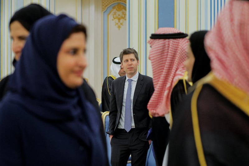 OpenAI CEO Sam Altman looks on as he visits Riyadh with U.S. President Donald Trump and Tesla CEO Elon Musk (both not pictured), in Riyadh, Saudi Arabia, May 13, 2025. REUTERS/Brian Snyder