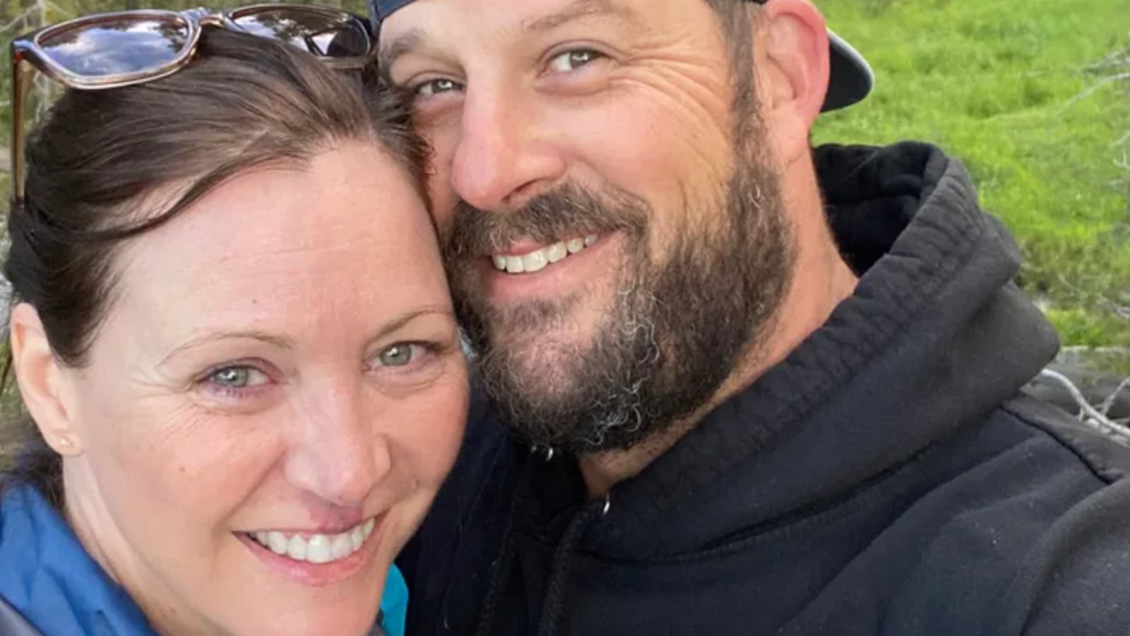 A picture of Amber Harris and her fiancé Chris Whitehill. Whitehill proposed to her in the hospital after a bison gored her at Yellowstone National Park, leaving her with severe injuries.