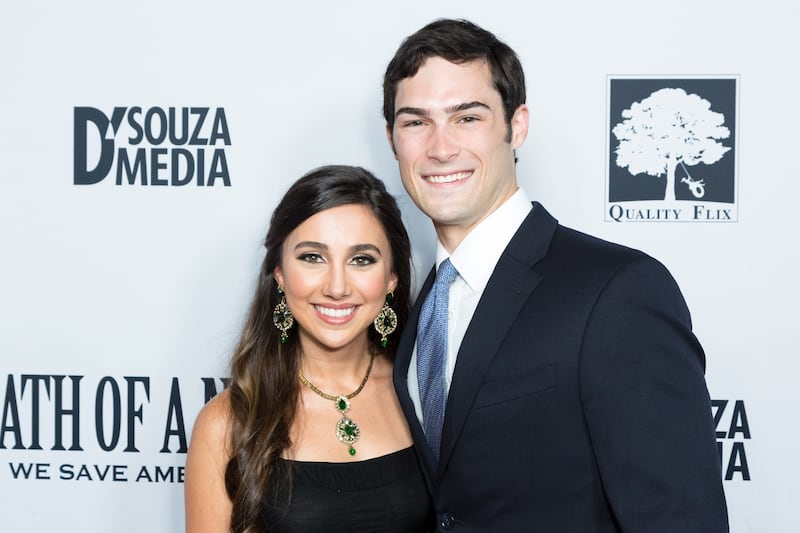 Danielle D'Souza and Brandon Gill in 2018.