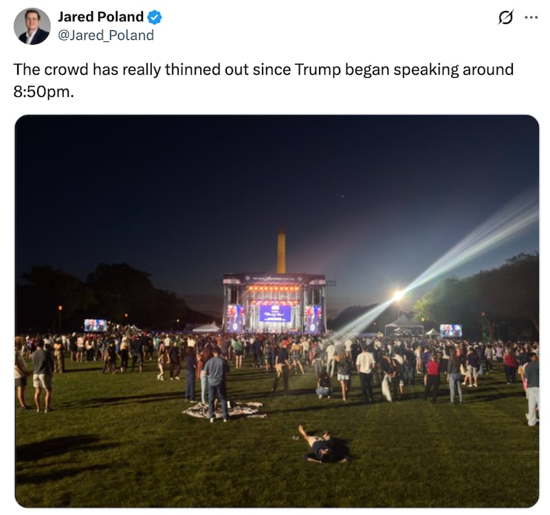 X post from Jared Poland of crowd at the Great American State Fair