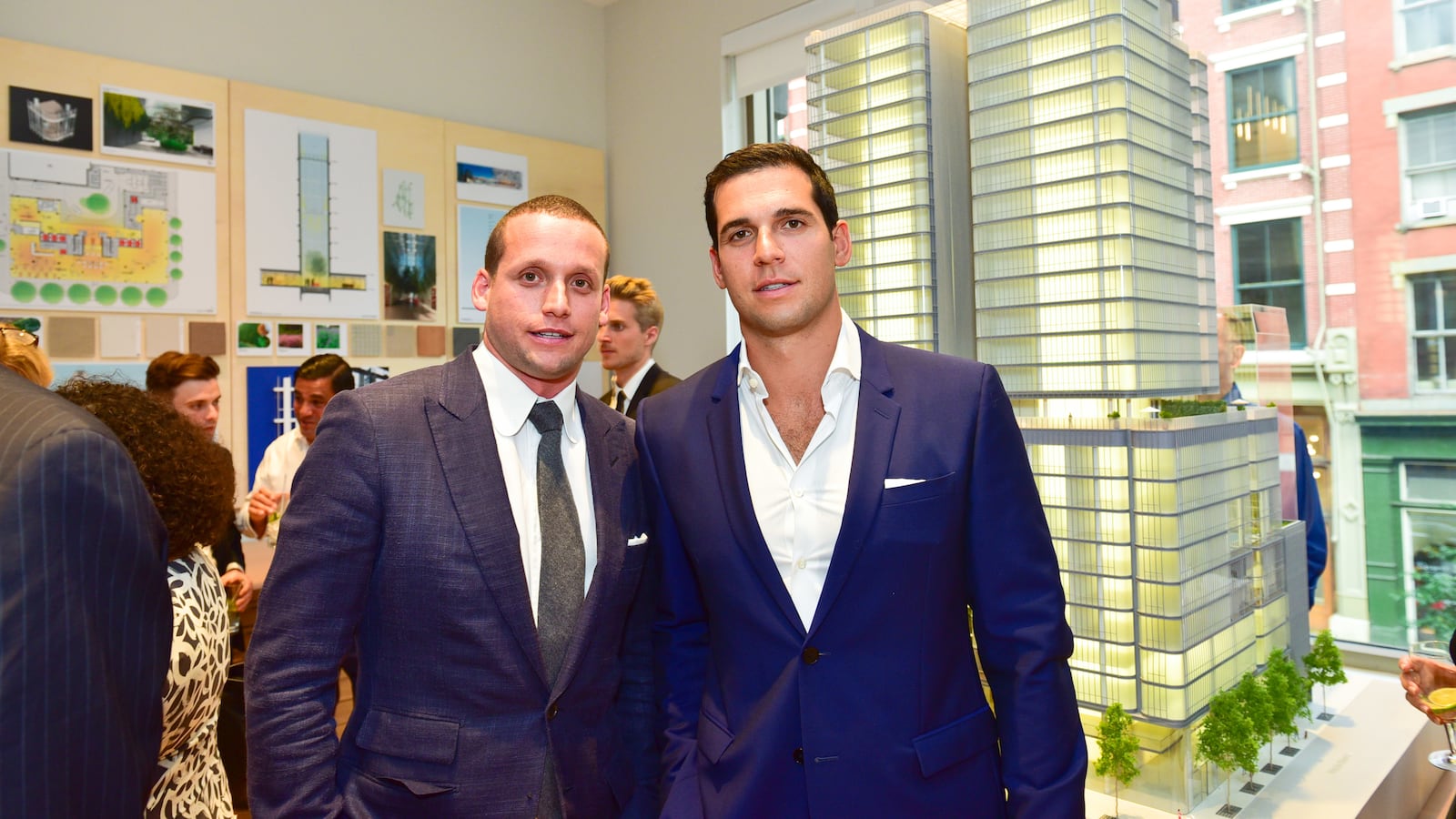 Tal Alexander and Oren Alexander attend 565 Broome Sales Gallery launch event at 372 West Broadway on September 20, 2016 in New York City.