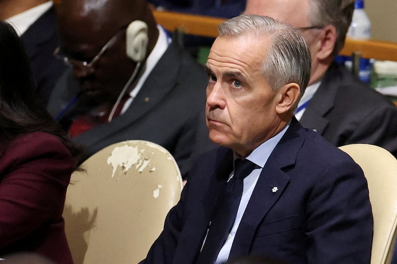 Canada's Prime Minister Mark Carney attends as US President Donald Trump addresses the 81st United Nations General Assembly at UN headquarters in New York City, US, September 22, 2026.  REUTERS/Shannon Stapleton     TPX IMAGES OF THE DAY