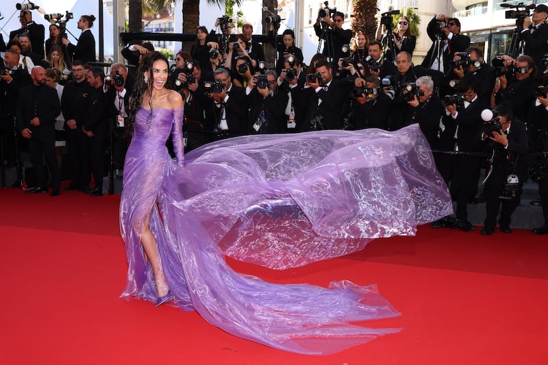Demi Moore poses during the "La Vie D'Une Femme" (A Women's Life) screening at the 79th annual Cannes Film Festival at Palais des Festivals on May 13, 2026 in Cannes, France.