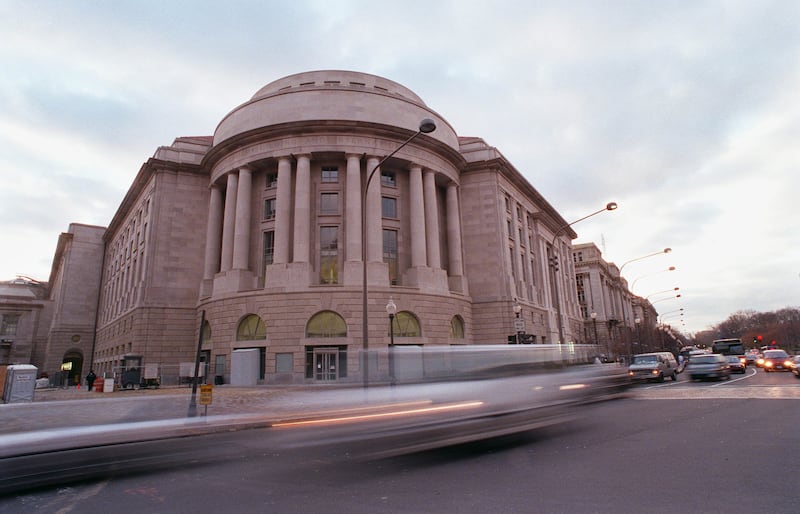 UNITED STATES - DECEMBER 23: ELECTRONIC COMMERCE--The Ronald Reagan Building and International Trade Center at 1331 Pennsylvania Avenue in Washington, D.C. (Photo by Scott J. Ferrell/Congressional Quarterly/Getty Images)