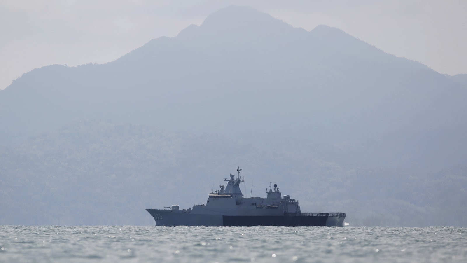 Malaysian Navy vessel patrolling