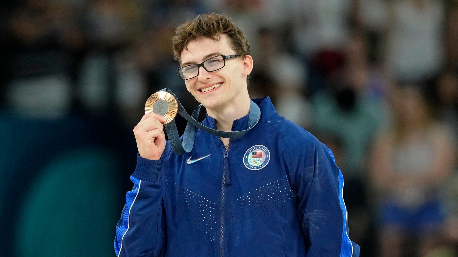 Stephen Nedoroscik at the Paris Olympics.
