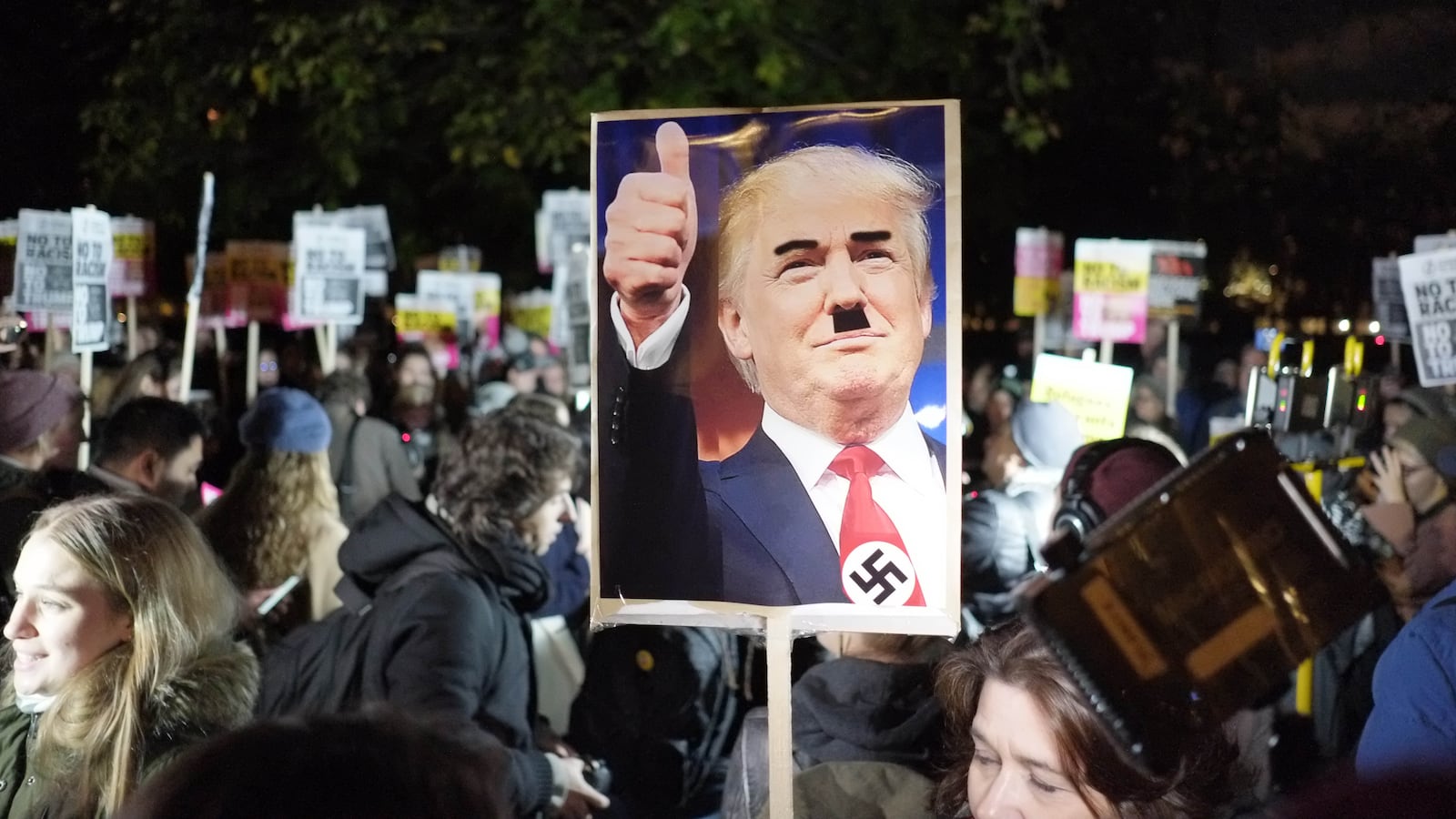 A teacher compared Trump to Hitler.