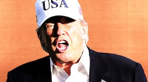 Donald Trump yelling.