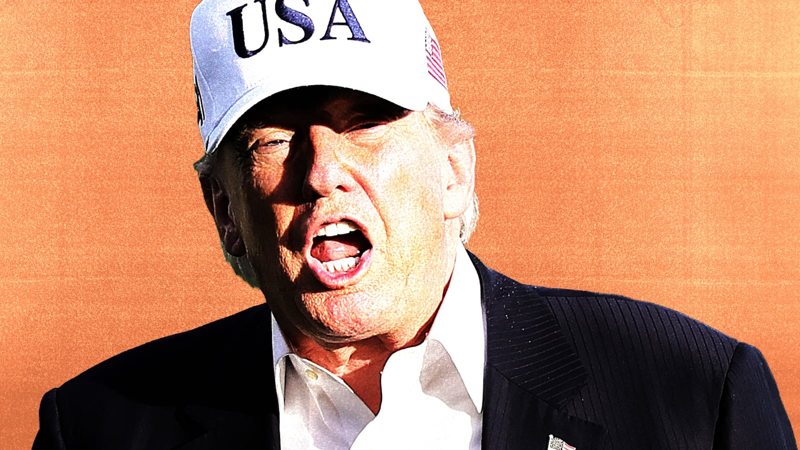 Donald Trump yelling.