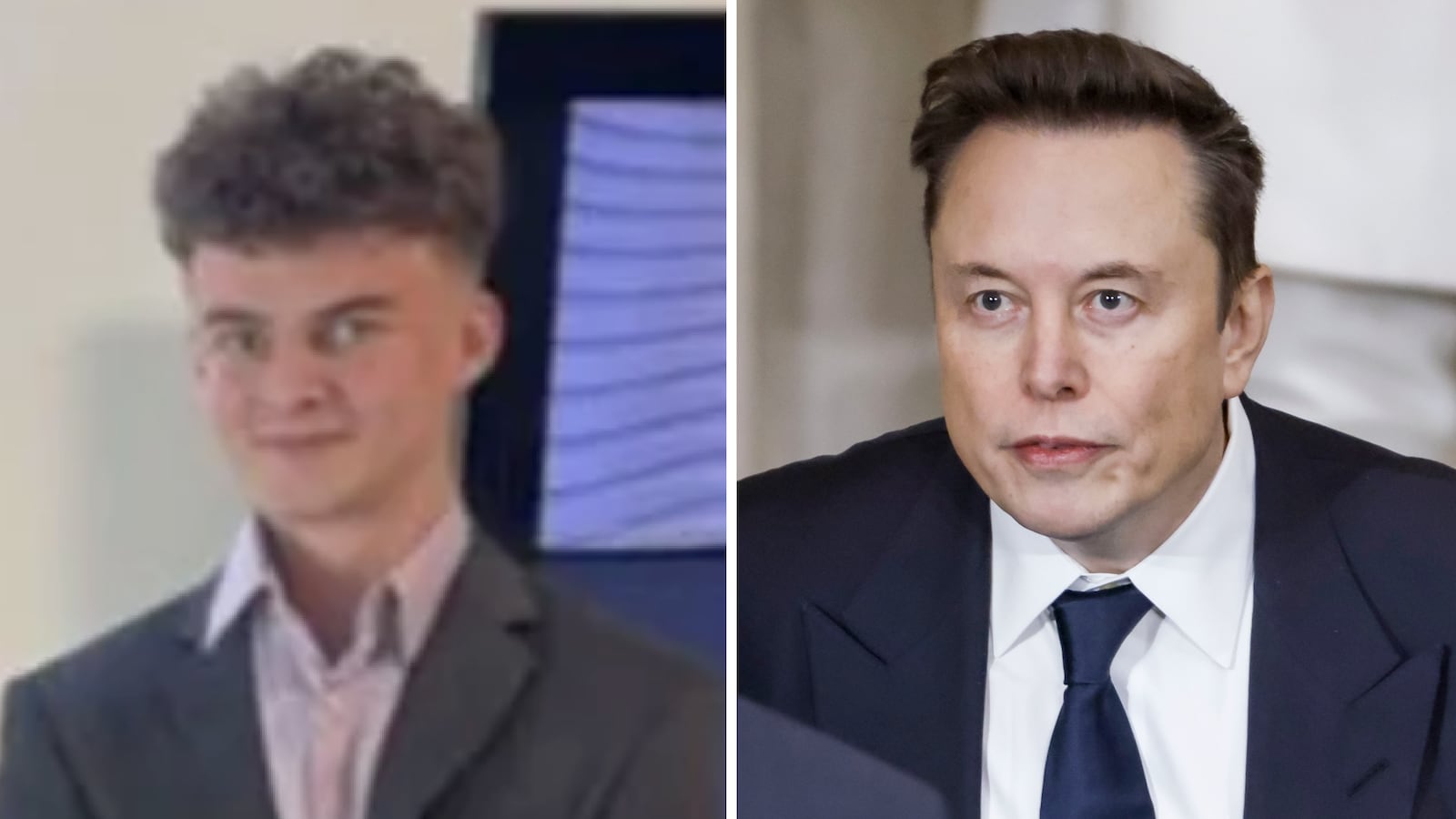 Edward Coristine and Elon Musk.