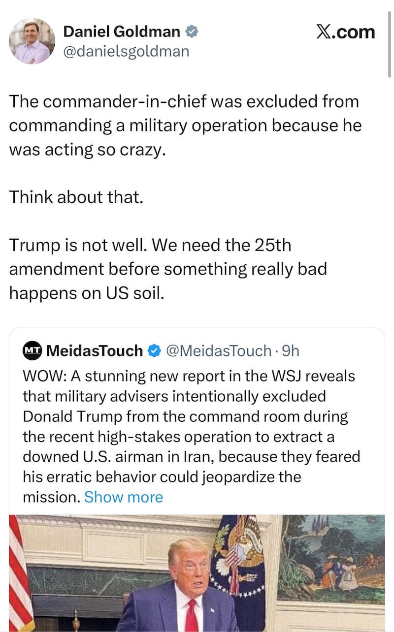 dan goldman trump tweet