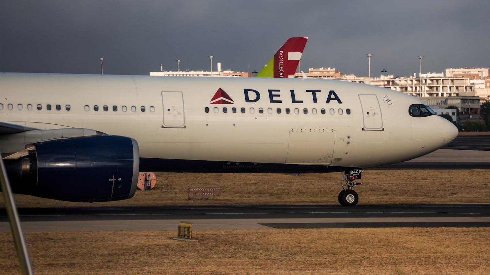 Delta Air Lines Airbus A330-941 taxies in Humberto Delgado International Airport on August 19, 2026 in Lisbon, Portugal.