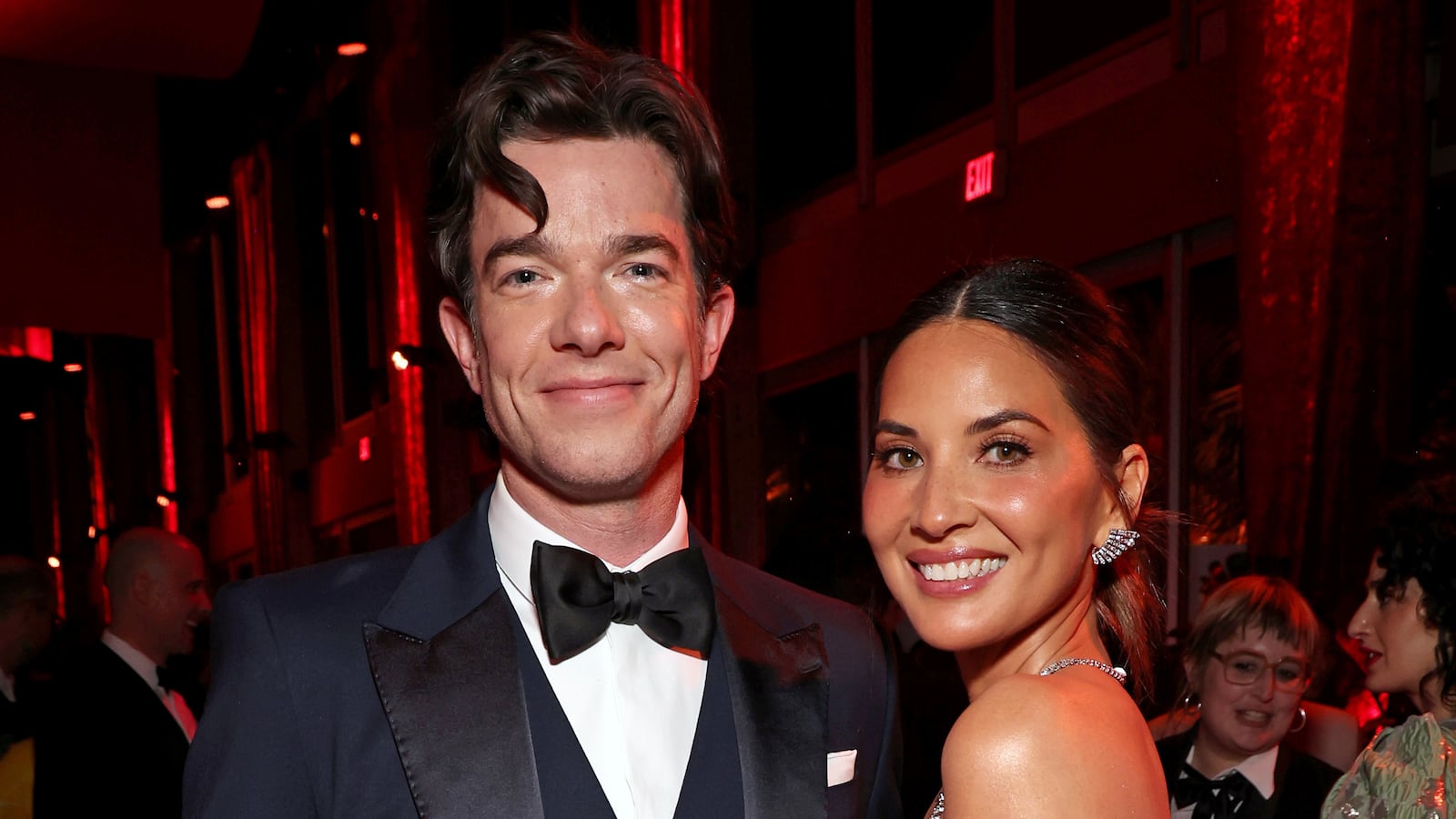 John Mulaney and Olivia Munn at the Vanity Fair Oscar Party in 2024.