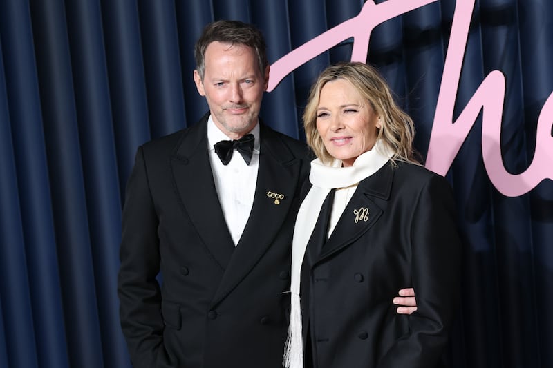 Russell Thomas and Kim Cattrall attend The Fashion Awards 2025 presented by Pandora at the Royal Albert Hall on December 01, 2025 in London, England.
