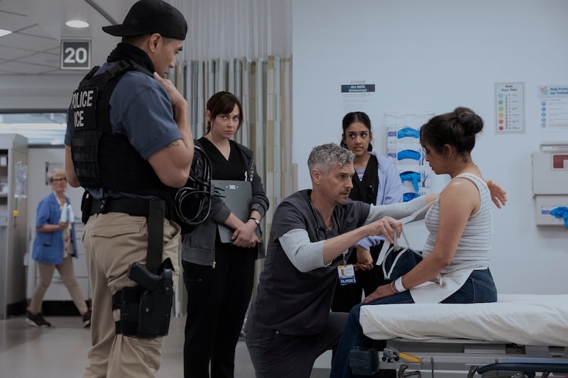 Josell Mariano, Fiona Dourif, Ned Brower, Shabana Azeez, Ramona DuBarry in "The Pitt."